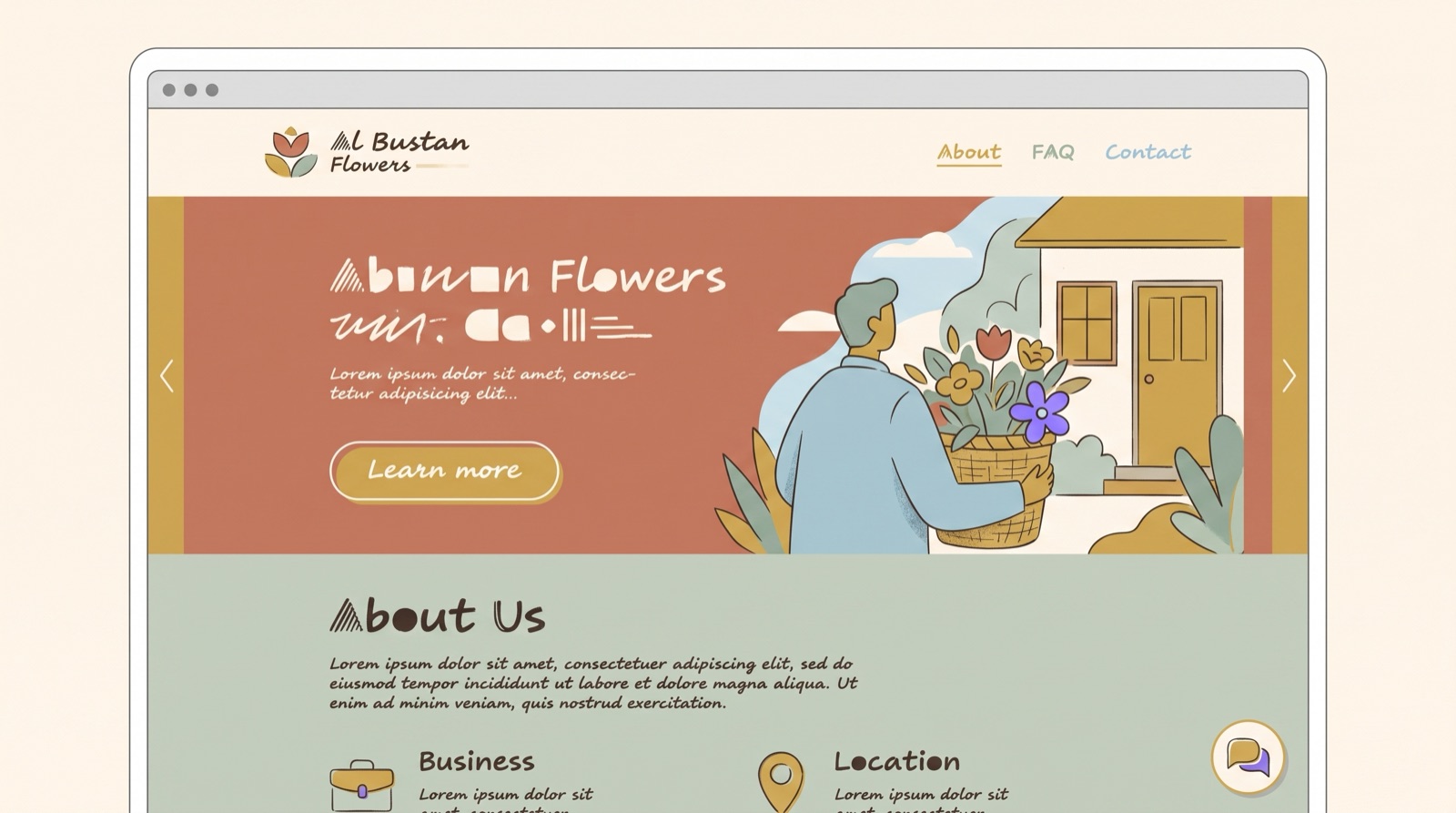 Al Bustan Flowers website preview