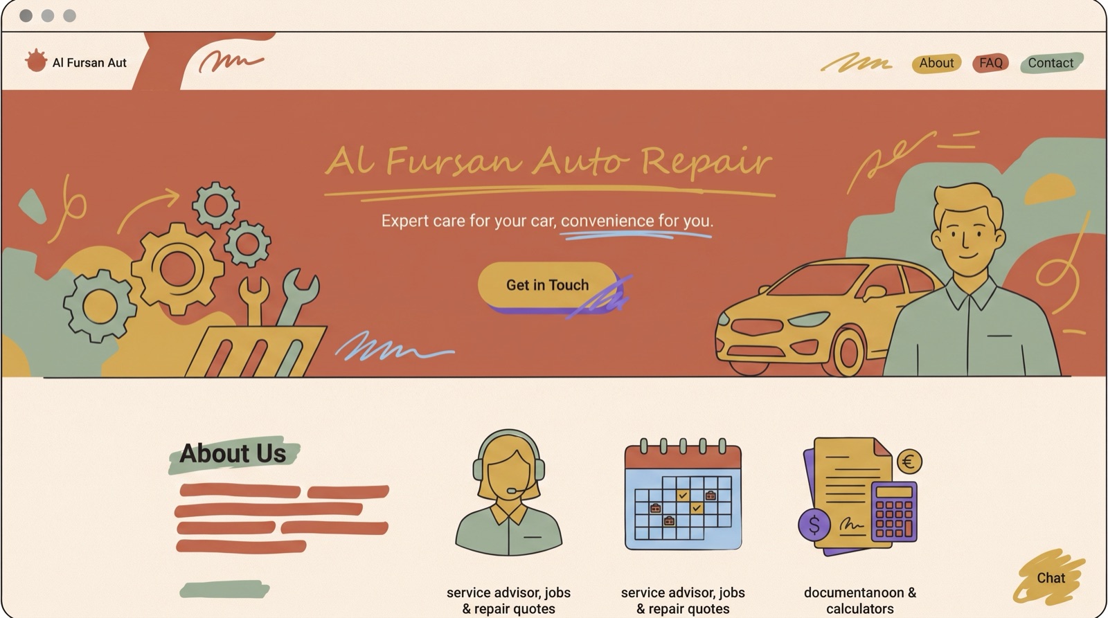 Al Fursan Auto Repair website preview
