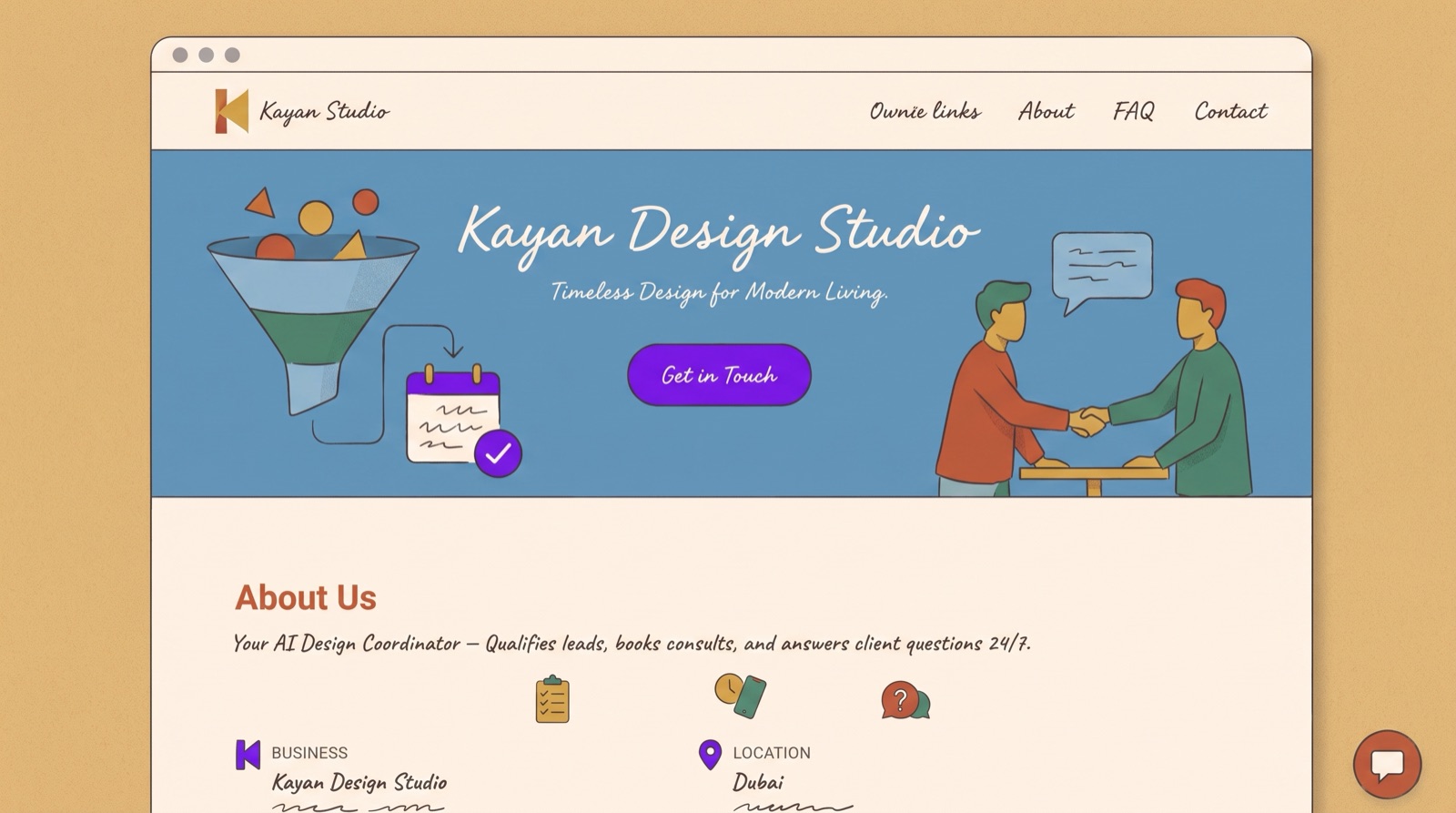 Kayan Design Studio website preview