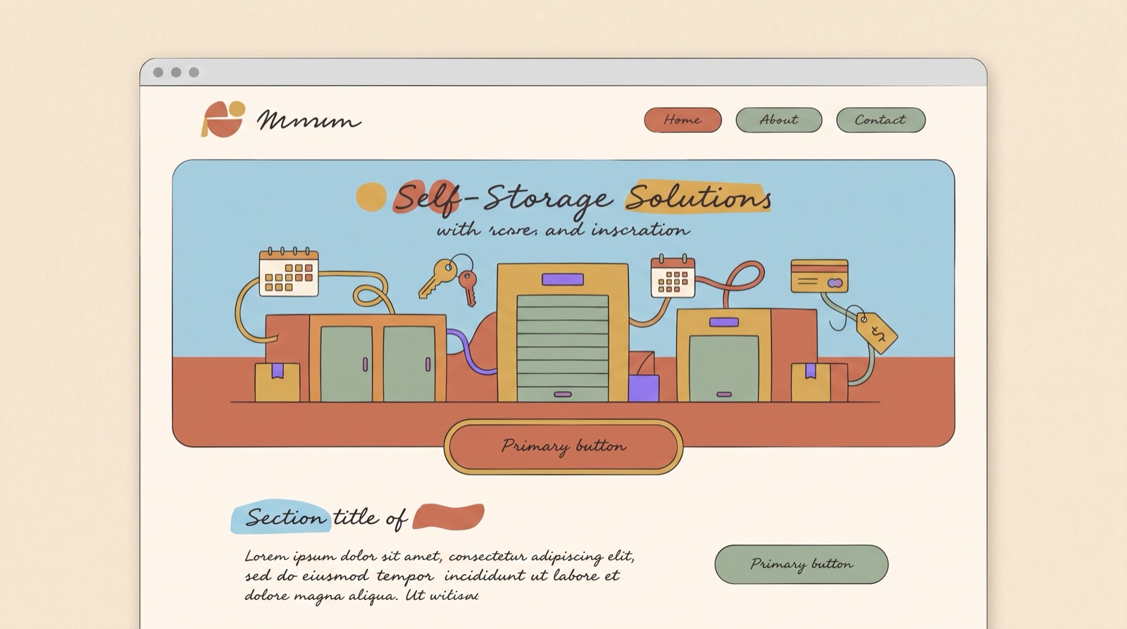 Aman Self Storage website preview
